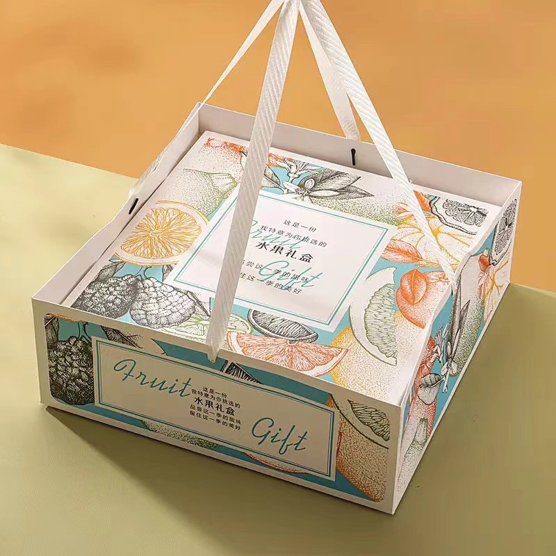 高档水果礼品包装盒10斤葡萄苹果蜜桃果篮送礼空盒子大号定制logo,淘宝优惠券,粉丝福利购,淘宝优惠卷