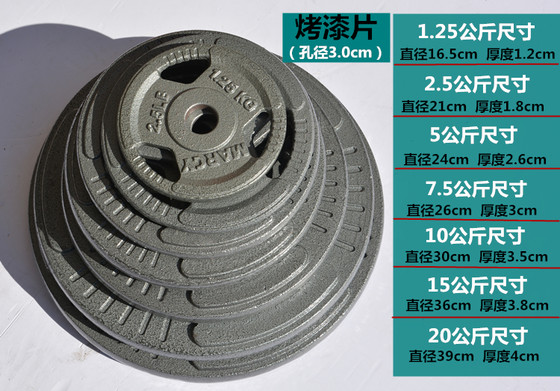 Kilogram environmentally friendly paint electroplated barbell plates