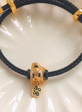 迪士尼加油鸭手链转运珠越南沙金经典唐老丫情侣款 送女友生日礼