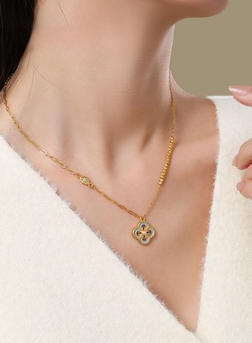 新中式好运四叶草项链