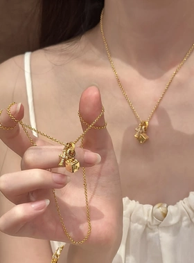 独特骰子项链女轻奢小众设计仿真金奇怪百搭送女友送女闺蜜礼物