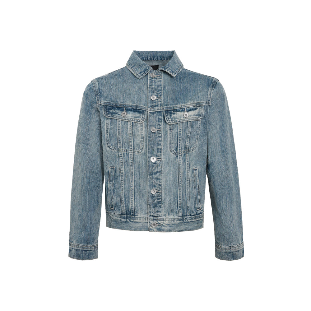 VERY FEWEST 美式复古竹节纹水洗正肩牛仔衣外套男女短款夹克,淘宝优惠券,粉丝福利购,淘宝优惠卷