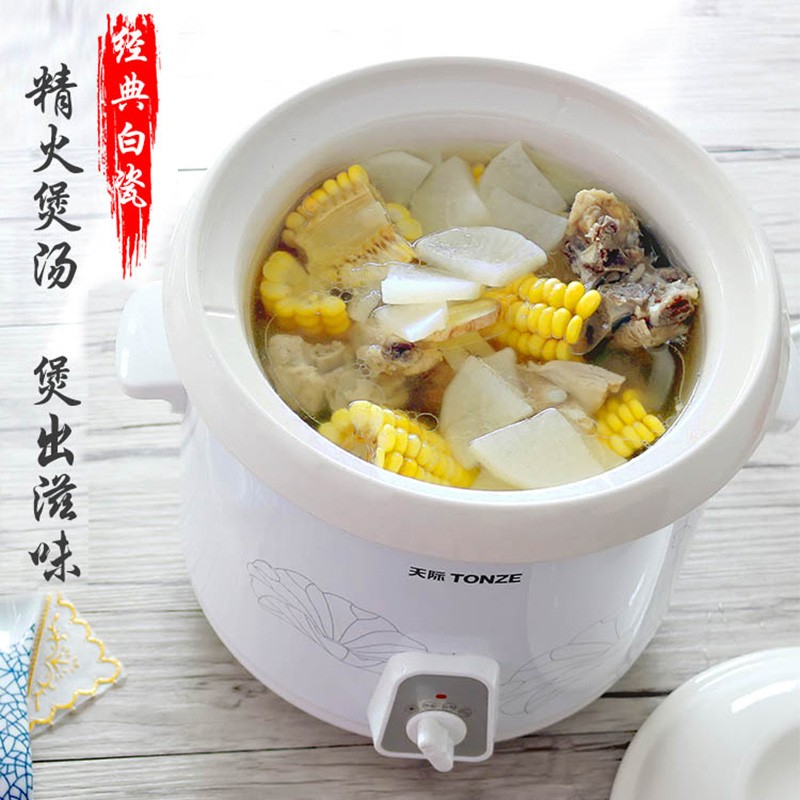 天际牛一专卖店Tonze/天际 DDG-20N电炖锅陶瓷煲汤家用炖汤锅插电煮粥炖盅店1