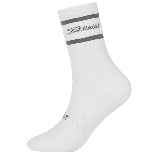 韩国代购titleist高尔夫穿搭25秋吸汗纯棉防滑运动户外中筒男球袜 - 图1