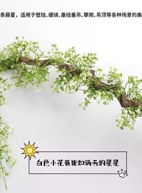 仿真藤蔓满天星客厅遮挡电线