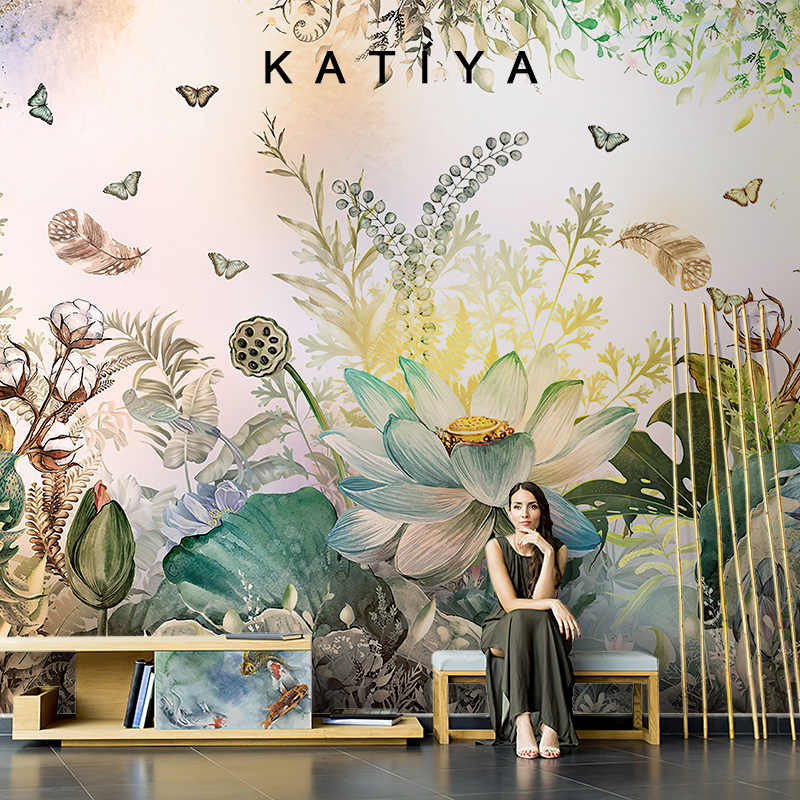 荷花壁纸壁画 新人首单立减十元 21年7月 淘宝海外