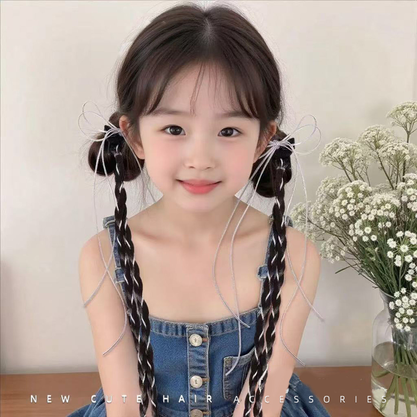 儿童爵士舞头饰银色编发绳假发辫子女孩街舞发饰品女团拳击脏脏辫,淘宝优惠券,粉丝福利购,淘宝优惠卷