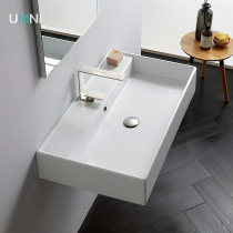 Ceramic Table Basin Simple Integrated Suspended Washbasin Balcony Wall-mounted Large Table Basin Single Basin Single Basin Wash Wall-mounted Washbasin