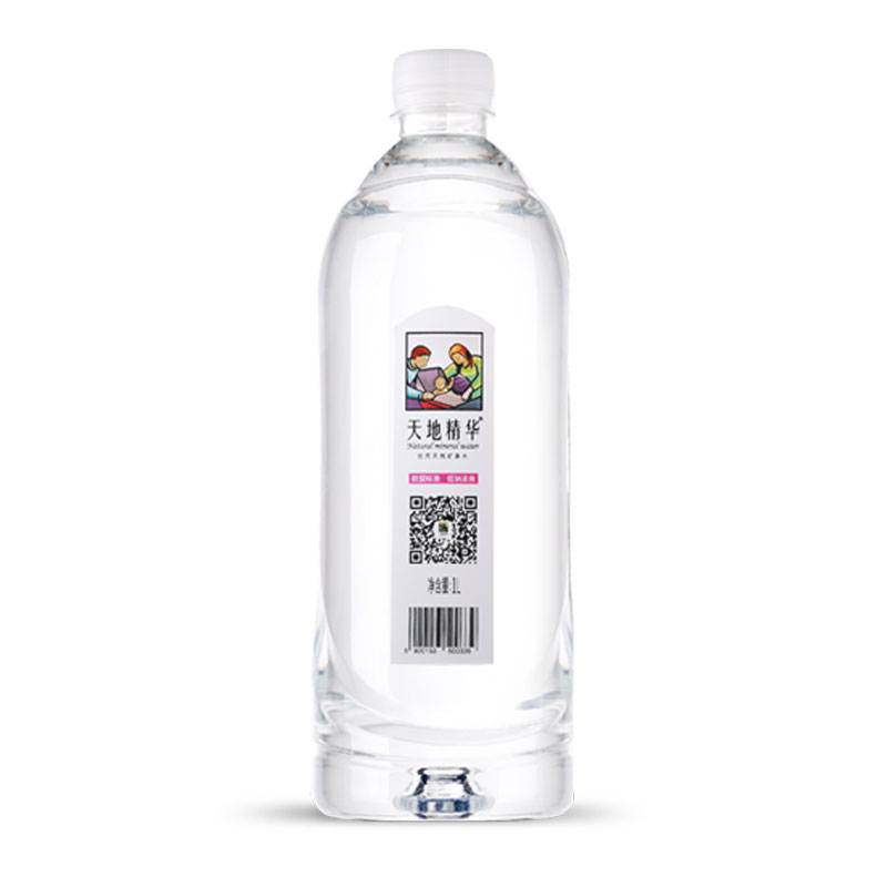 浙江粮油食品旗舰店天地精华（欧盟认证）矿泉水1L*12瓶*2箱整箱装适合婴儿水母婴水2