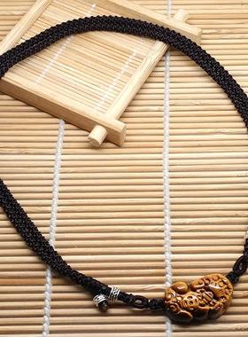 锁骨链天然玉石大小貔貅吊坠