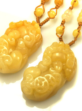 一物一图天然黄玉大貔貅