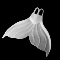White Mermaid Footed Webbed Soft Silicone Marine Pavilion Diving Swim Training Photo White Fish Tail Single Webbing