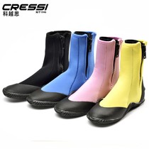 Italian CRESSI ISLA DIVING BOOTS DIVING SHOES HIGH STATE COVERED WATER SHOES 3mm Surfing scuba diving lung 5MM