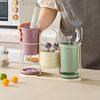 Nordic ceramic chopstick tube chopstick basket household kitchen tableware knife fork spoon chopstick storage jar chopstick cage rack porous drain