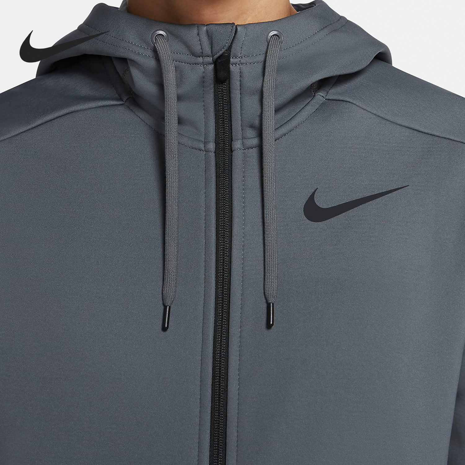 Nike/耐克正品THERMA男子全长拉链开襟训练连帽衫外套 CU7359-图1