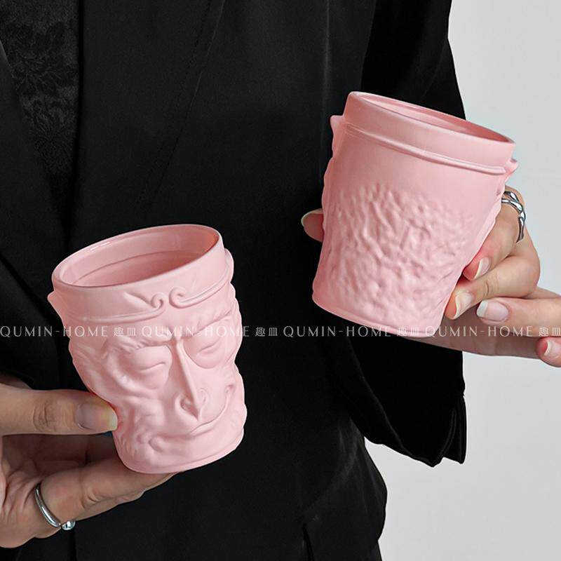 趣皿桃粉黑神话悟空杯个性玻璃杯高颜值功夫茶杯可爱啤酒杯牛奶杯 - 图2