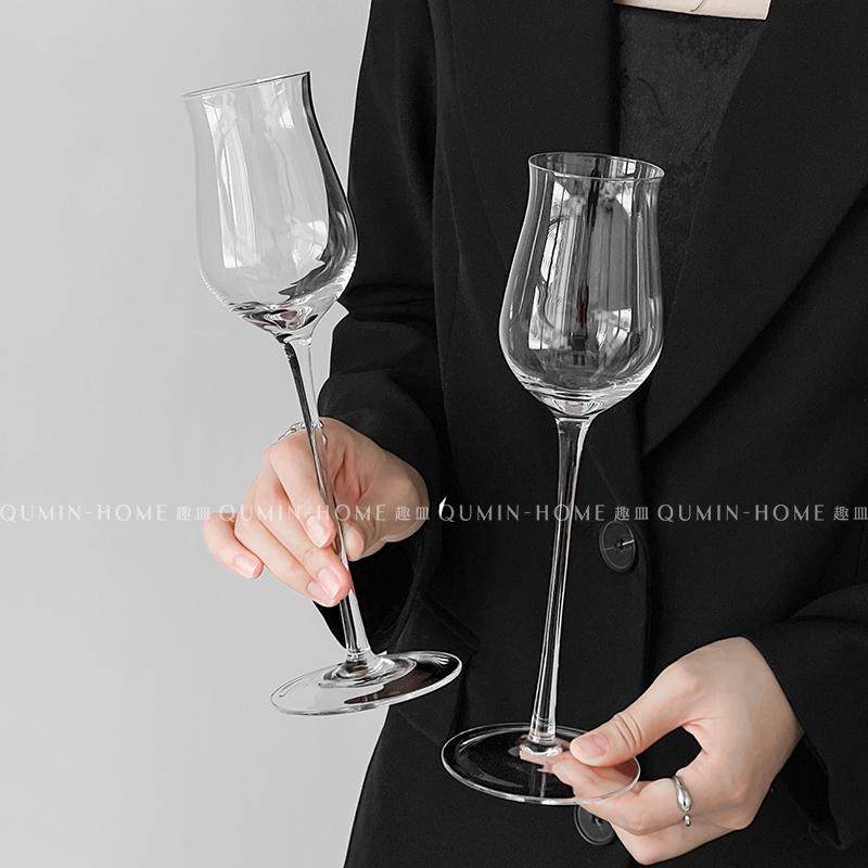 趣皿ins风轻奢高脚杯香槟杯高级感白葡萄酒杯简约气泡酒杯红酒杯,淘宝优惠券,粉丝福利购,淘宝优惠卷