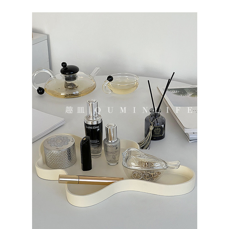  趣皿「暮色云朵」中古托盘玄关桌面收纳首饰盘香水香薰盘,淘宝优惠券,粉丝福利购,淘宝优惠卷