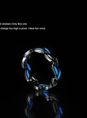 秃鸡！无聊了戴个能发光的树叶！创意夜光树枝枝条叶子皓石铜戒子