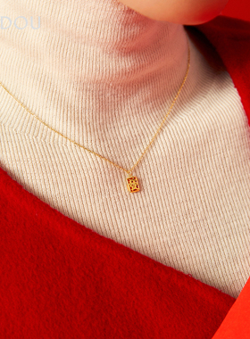 AJIDOU阿吉豆女福启新岁系列颈链