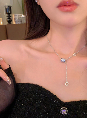 高级感闪钻小蛮腰项链女轻奢小众