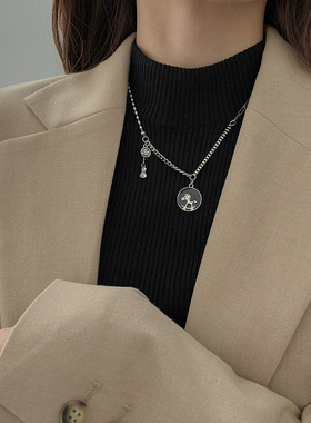 马上有钱小马项链女毛衣链长款2020年新款锁骨链简约气质潮网红