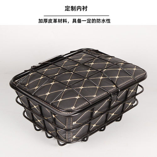 小牛电动车US U1 UQi UQi+ U1D U+ 金属带盖加盖前车筐前筐车篮子 - 图1