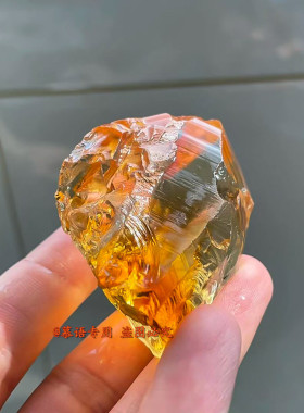 9A毕业级天然巴西黄水晶散珠子 圆单颗多宝手串项链坠DIY饰品配件