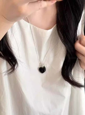 夏日多巴胺爱心吊坠项链