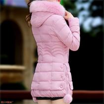 Cotton dress Womens in Korean version Ladies in cotton clothes 2023 Winter new body Slim Fur Collar Down Cotton Coat Jacket