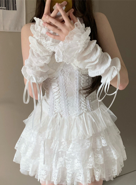 AYTofilms洛丽塔绑带花边袖套女