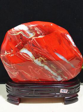 精品南非红碧玉原石摆件