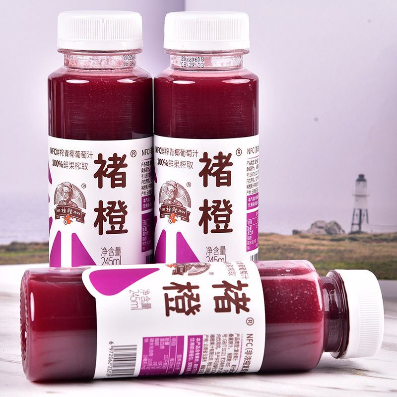 【褚橙饮品旗舰店】褚橙NFC鲜榨橙汁青椰葡萄汁纯果汁245ml*12瓶 - 图3