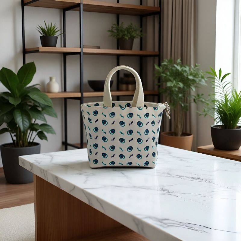 帆布包韩版简约印花迷你手提袋休闲上班手拎包外出托特包轻便布袋,淘宝优惠券,粉丝福利购,淘宝优惠卷