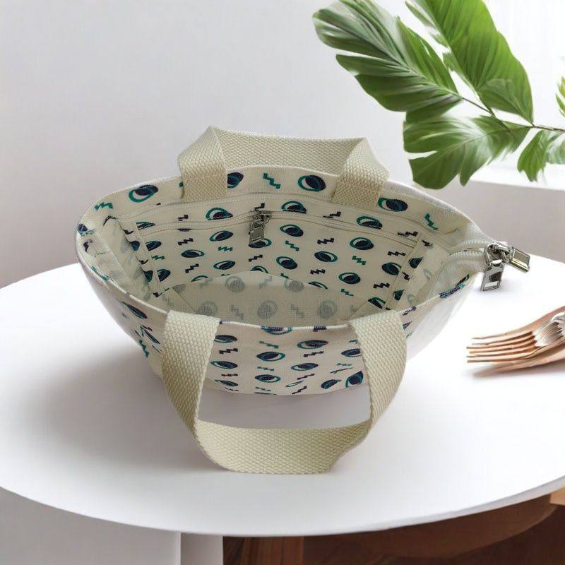 帆布包韩版简约印花迷你手提袋休闲上班手拎包外出托特包轻便布袋,淘宝优惠券,粉丝福利购,淘宝优惠卷