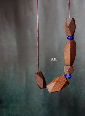 木珠琉璃组合锁骨链毛衣森系