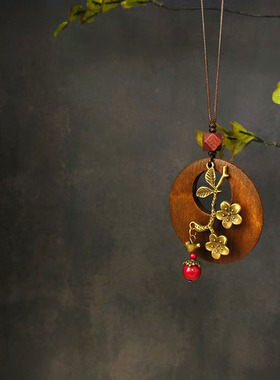 「虞兮」新中式国风长项链女复古梅花枝喜鹊登枝新秀禾服饰配饰