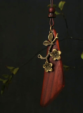 美拉德秋冬复古木质项链小众设计夸张度假新中式民族风配饰女