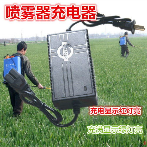 智能12V电动喷雾器充电器12V8AH/12AH电瓶12伏品字方孔通用充电器 - 图0