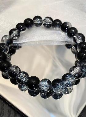 海蓝色星空手链小众设计仙气百搭显白甜美高级感学生琉璃闺蜜手串