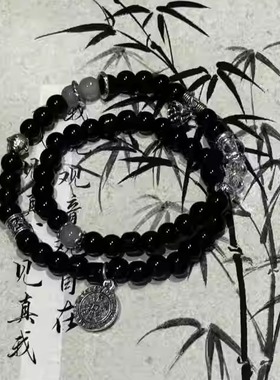 新中式古风竹节串珠蝴蝶手链女小众设计流苏清冷感气质手串手饰