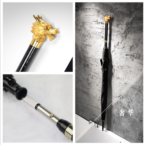 剑伞12十二生肖雨伞藏剑伞未开刃刀伞可拔出防身龙头伞中剑带剑伞 - 图0