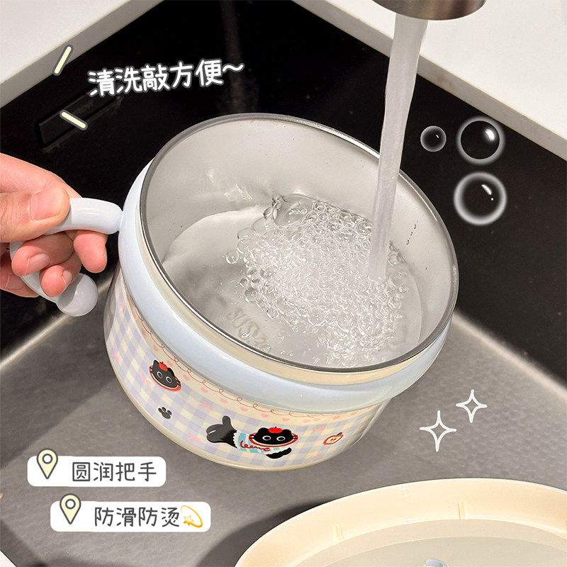 不锈钢泡面碗宿舍学生带盖高颜值大容量饭盒食品级个人专用饭碗,淘宝优惠券,粉丝福利购,淘宝优惠卷