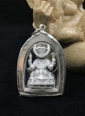 泰国佛牌 屈胶战化 2556 美丽象神 纯银防水外壳 老牌精品