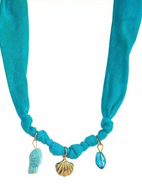 简约手作吊坠项链蓝调里藏着的海边浪漫以绳为浪以贝为诗