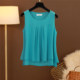 ເສື້ອຢືດ chiffon Pleated crew neck chiffon