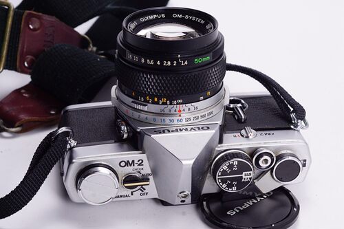 奥林巴斯 OLYMPUS OM2 MC 50/1.4胶片单反相机 机械小巧文艺 - 图0