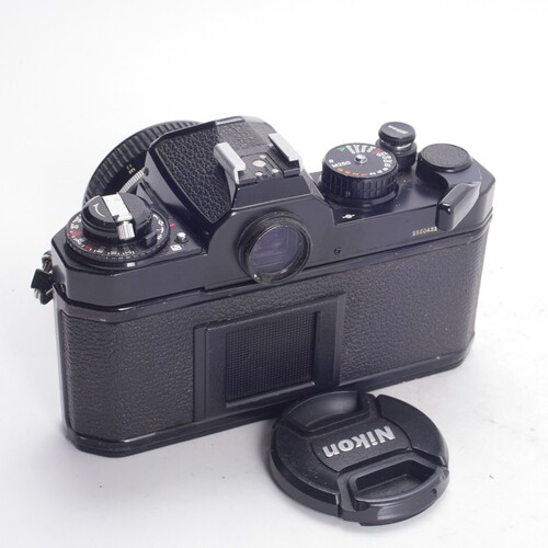 尼康NIKON FE2 50/1.4钛帘黑漆机械胶片单反相机不输FM2 猜测光好 - 图0