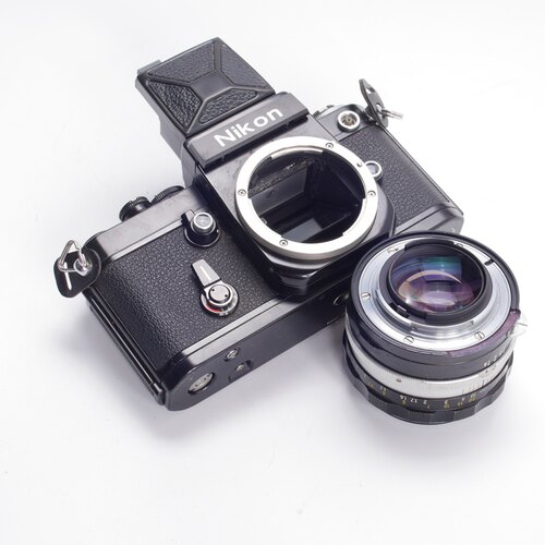 尼康NIKON F2 50/1.4 S.C 黑漆腰平机械胶片专业单反相机文艺复古 - 图2