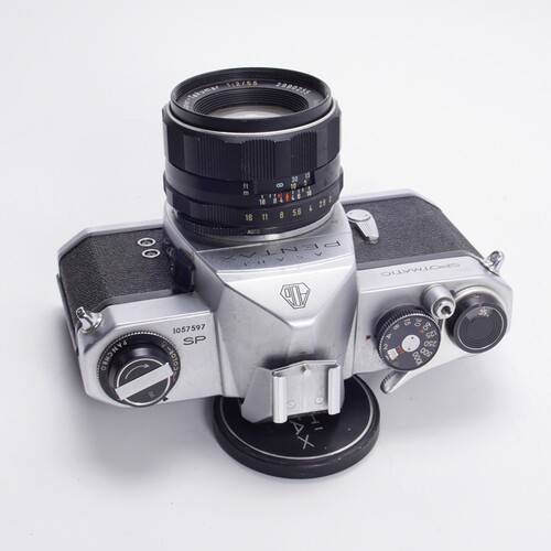 宾得PENTAX SP 55/2太苦玛早期全机械胶片单反相机稀有带冷靴 - 图0